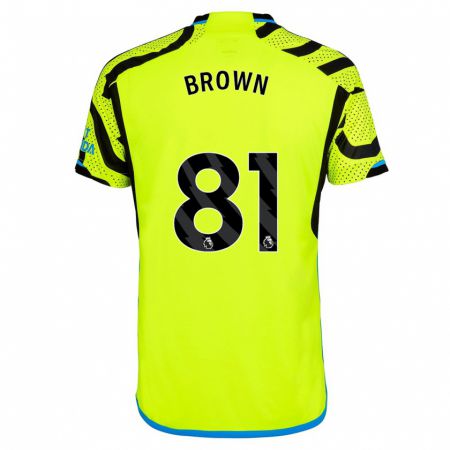 Kandiny Donna Maglia Luis Brown #81 Giallo Kit Gara Away 2023/24 Maglietta