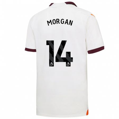 Kandiny Donna Maglia Esme Morgan #14 Bianco Kit Gara Away 2023/24 Maglietta