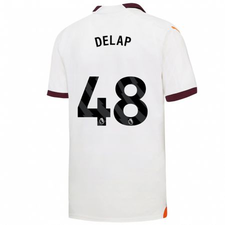 Kandiny Donna Maglia Liam Delap #48 Bianco Kit Gara Away 2023/24 Maglietta