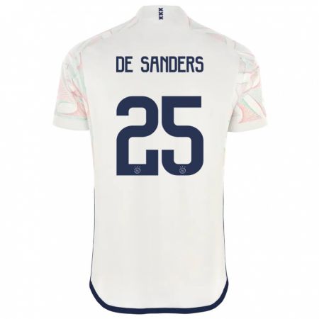 Kandiny Donna Maglia Kay-Lee De Sanders #25 Bianco Kit Gara Away 2023/24 Maglietta