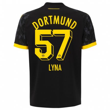 Kandiny Damen Schwarz Lyna #57 Schwarz Auswärtstrikot Trikot 2023/24 T-Shirt Österreich