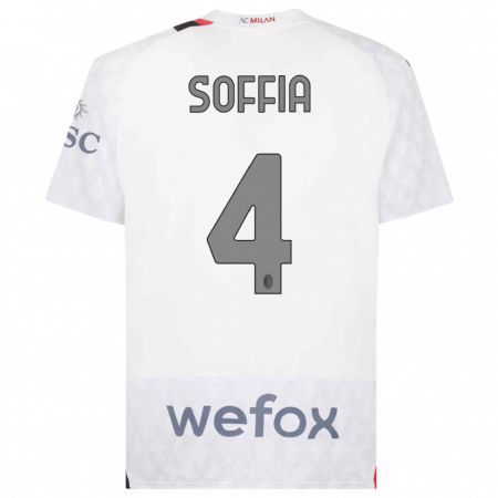 Kandiny Donna Maglia Angelica Soffia #4 Bianco Kit Gara Away 2023/24 Maglietta