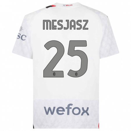 Kandiny Donna Maglia Malgorzata Mesjasz #25 Bianco Kit Gara Away 2023/24 Maglietta