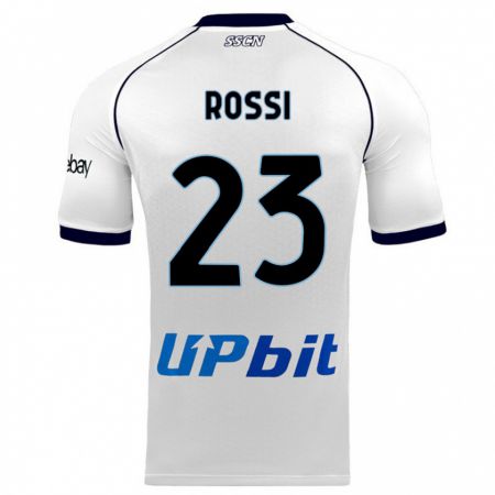 Kandiny Donna Maglia Leonardo Rossi #23 Bianco Kit Gara Away 2023/24 Maglietta