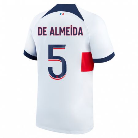 Kandiny Donna Maglia Elisa De Almeida #5 Bianco Kit Gara Away 2023/24 Maglietta