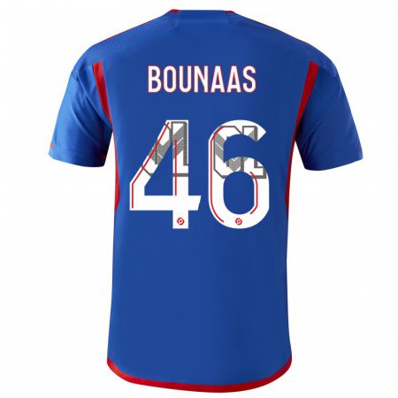 Kandiny Donna Maglia Idris Bounaas #46 Blu Rosso Kit Gara Away 2023/24 Maglietta