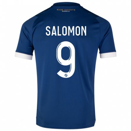 Kandiny Donna Maglia Maeva Salomon #9 Blu Scuro Kit Gara Away 2023/24 Maglietta