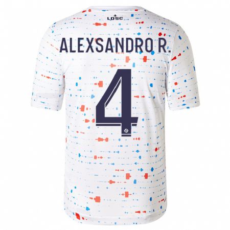 Kandiny Donna Maglia Alexsandro #4 Bianco Kit Gara Away 2023/24 Maglietta