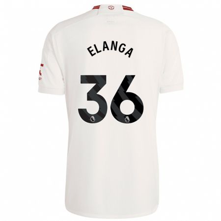 Kandiny Dames Anthony Elanga #36 Wit Thuisshirt Derde Tenue 2023/24 T-Shirt België