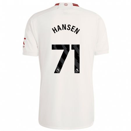 Kandiny Dames Isak Hansen-Aaroen #71 Wit Thuisshirt Derde Tenue 2023/24 T-Shirt België