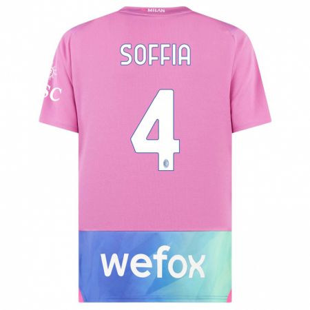 Kandiny Mujer Camiseta Angelica Soffia #4 Rosado Morado Equipación Tercera 2023/24 La Camisa México