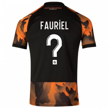 Kandiny Damen Lois Fauriel #0 Schwarzorange Ausweichtrikot Trikot 2023/24 T-Shirt Österreich