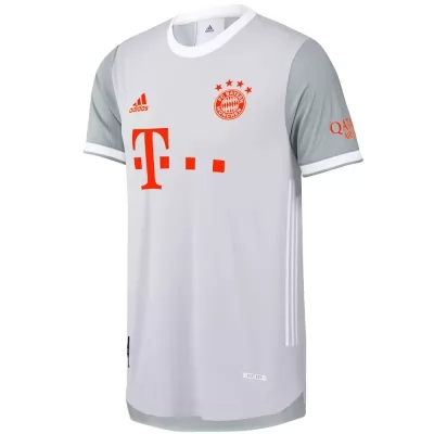 Bambino Calcio Alphonso Davies #19 Kit Gara Away Grigio Maglia 2020/21 Camicia