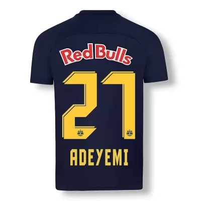 Bambino Calcio Karim Adeyemi #27 Kit Gara Away Giallo Blu Scuro Maglia 2020/21 Camicia