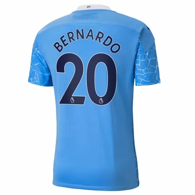 Bambino Calcio Bernardo Silva #20 Kit Gara Home Blu Maglia 2020/21 Camicia