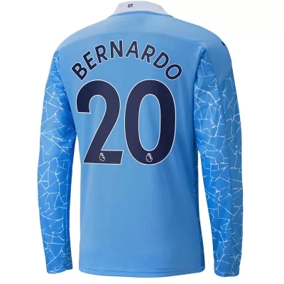 Bambino Calcio Bernardo Silva #20 Kit Gara Home Blu Maglia 2020/21 Camicia