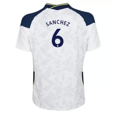 Bambino Calcio Davinson Sanchez #6 Kit Gara Home Bianco Maglia 2020/21 Camicia