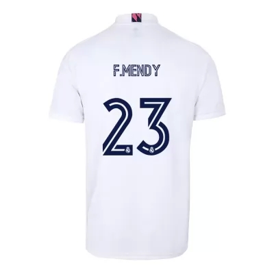 Bambino Calcio Ferland Mendy #23 Kit Gara Home Bianco Maglia 2020/21 Camicia