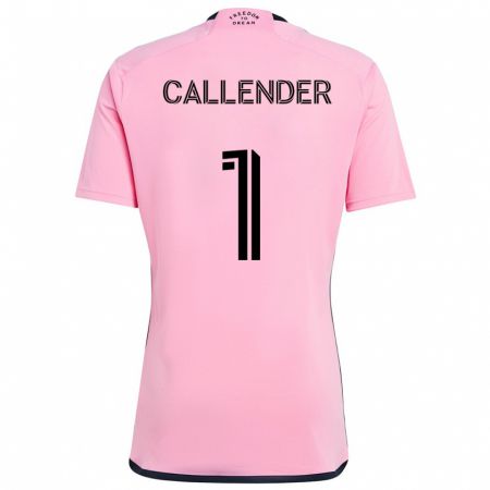 Kandiny Bambino Maglia Drake Callender #1 Rosa Kit Gara Home 2024/25 Maglietta