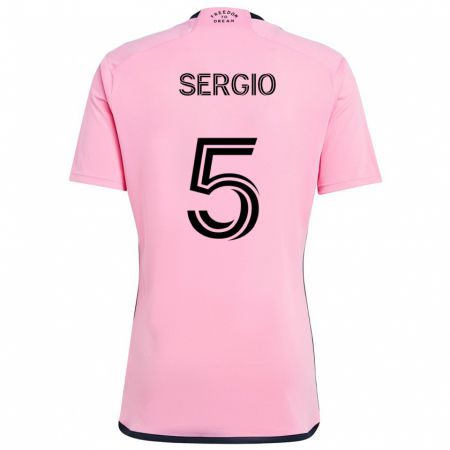 Kandiny Kinder Sergio Busquets #5 Rosa Heimtrikot Trikot 2024/25 T-Shirt Österreich