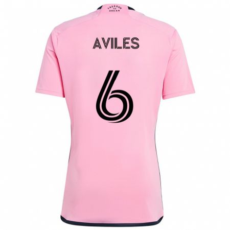 Kandiny Kinderen Tomás Avilés #6 Roze Thuisshirt Thuistenue 2024/25 T-Shirt België