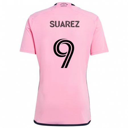 Kandiny Bambino Maglia Luis Suárez #9 Rosa Kit Gara Home 2024/25 Maglietta