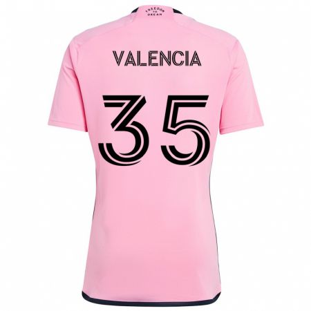 Kandiny Kinderen Felipe Valencia #35 Roze Thuisshirt Thuistenue 2024/25 T-Shirt België