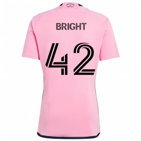 Kandiny Kinderen Yannick Bright #42 Roze Thuisshirt Thuistenue 2024/25 T-Shirt België