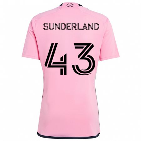 Kandiny Bambino Maglia Lawson Sunderland #43 Rosa Kit Gara Home 2024/25 Maglietta