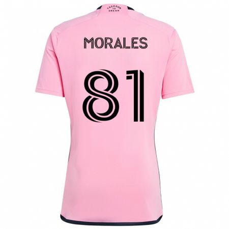 Kandiny Kinderen Santiago Morales #81 Roze Thuisshirt Thuistenue 2024/25 T-Shirt België