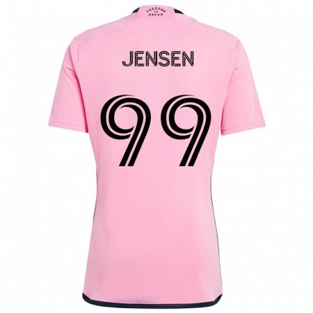 Kandiny Kinderen Cole Jensen #99 Roze Thuisshirt Thuistenue 2024/25 T-Shirt