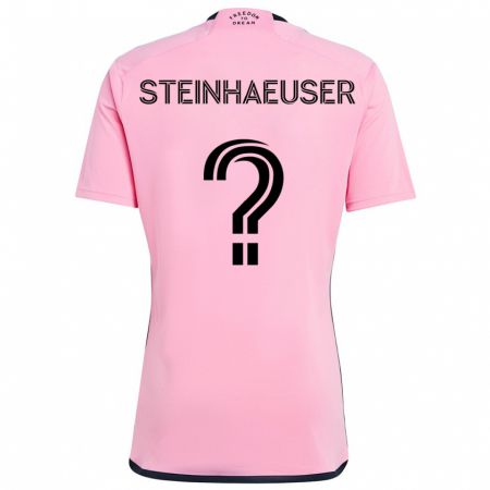 KandinyキッズMarcus Steinhaeuser#0ピンクホームシャツ2024/25ジャージーユニフォーム