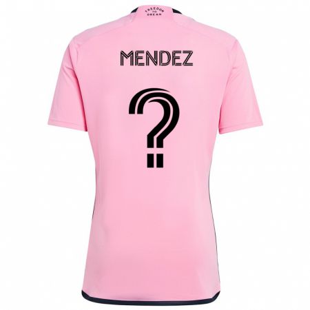 Kandiny Niño Camiseta Dylan Mendez #0 Rosa 1ª Equipación 2024/25 La Camisa