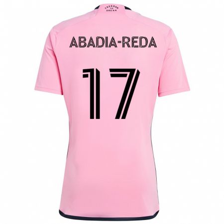 KandinyキッズEzequiel Abadia-Reda#17ピンクホームシャツ2024/25ジャージーユニフォーム