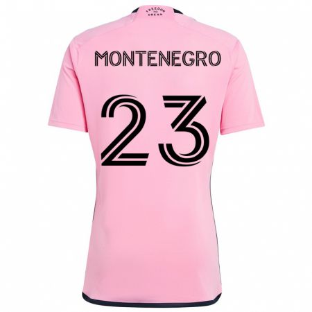 Kandiny Kinderen Ricardo Montenegro #23 Roze Thuisshirt Thuistenue 2024/25 T-Shirt