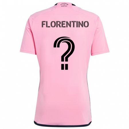 Kandiny Niño Camiseta Gabriel Florentino #0 Rosa 1ª Equipación 2024/25 La Camisa