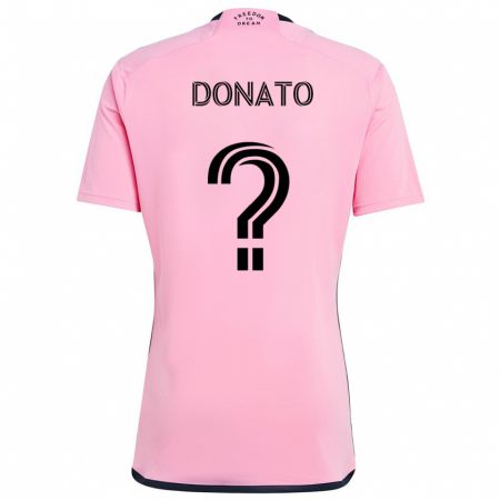 Kandiny Niño Camiseta Benjamin Donato #0 Rosa 1ª Equipación 2024/25 La Camisa