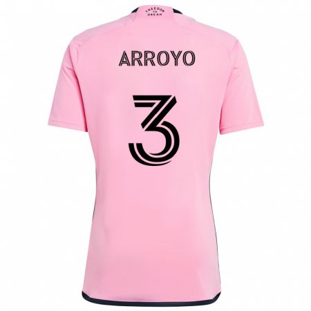 Kandiny Niño Camiseta Dixon Arroyo #3 Rosa 1ª Equipación 2024/25 La Camisa