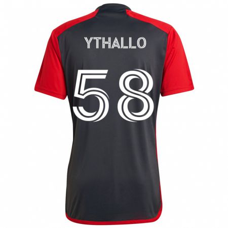 Kandiny Bambino Maglia Ythallo #58 Grigio Rosso Kit Gara Home 2024/25 Maglietta