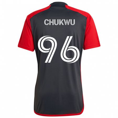 Kandiny Bambino Maglia Richard Chukwu #96 Grigio Rosso Kit Gara Home 2024/25 Maglietta