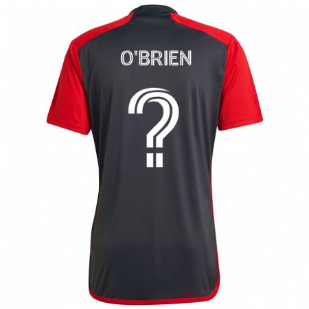 Kandiny Kinderen Alexander O'brien #0 Grijs Rood Thuisshirt Thuistenue 2024/25 T-Shirt België