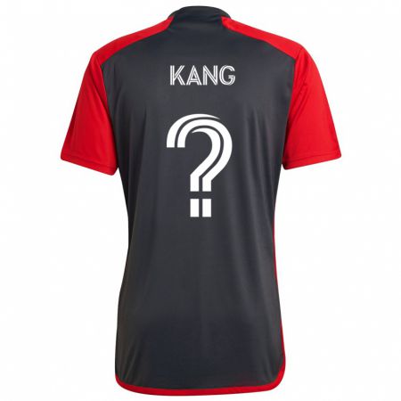 Kandiny Kinderen Ethan Kang #0 Grijs Rood Thuisshirt Thuistenue 2024/25 T-Shirt