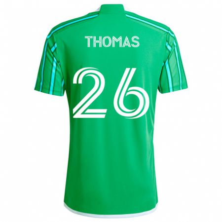 Kandiny Kinder Andrew Thomas #26 Grün Weiß Heimtrikot Trikot 2024/25 T-Shirt Österreich