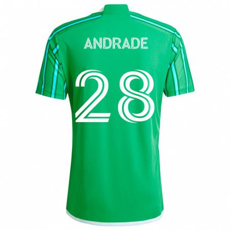 Kandiny Bambino Maglia Yeimar Gómez Andrade #28 Verde Bianco Kit Gara Home 2024/25 Maglietta