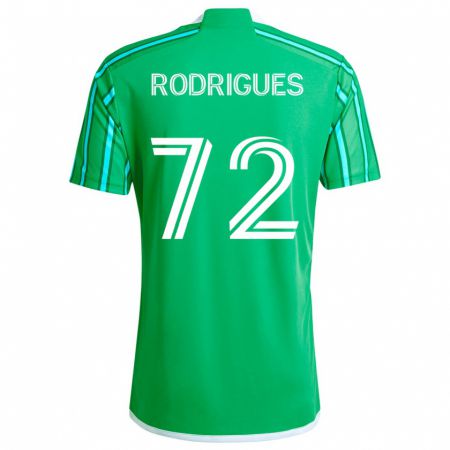 Kandiny Kinderen Braudílio Rodrigues #72 Groen Wit Thuisshirt Thuistenue 2024/25 T-Shirt België