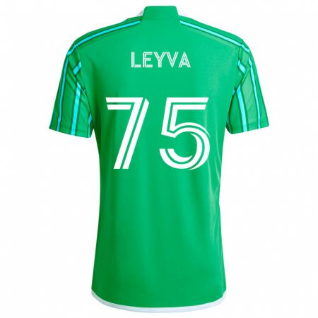 Kandiny Kinder Danny Leyva #75 Grün Weiß Heimtrikot Trikot 2024/25 T-Shirt Österreich