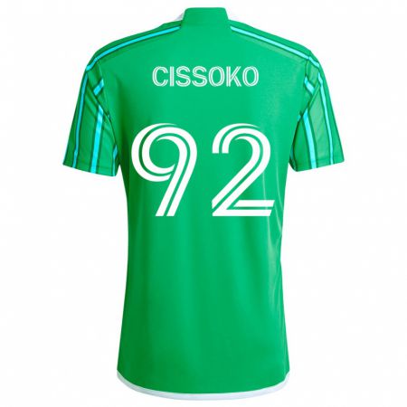 Kandiny Kinder Abdoulaye Cissoko #92 Grün Weiß Heimtrikot Trikot 2024/25 T-Shirt Österreich