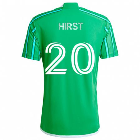 Kandiny Niño Camiseta Sophie Hirst #20 Verde Blanco 1ª Equipación 2024/25 La Camisa