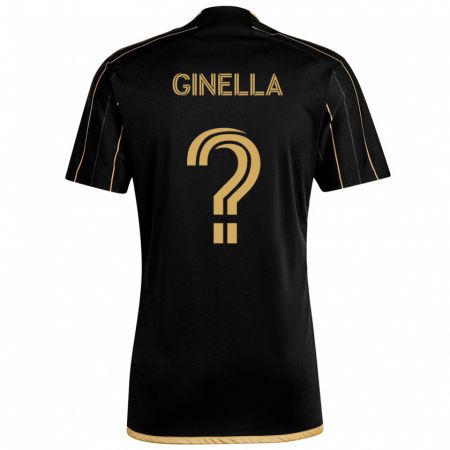 Kandiny Niño Camiseta Francisco Ginella #0 Oro Negro 1ª Equipación 2024/25 La Camisa