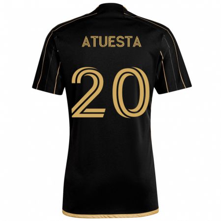 Kandiny Kinderen Eduard Atuesta #20 Zwart Goud Thuisshirt Thuistenue 2024/25 T-Shirt België